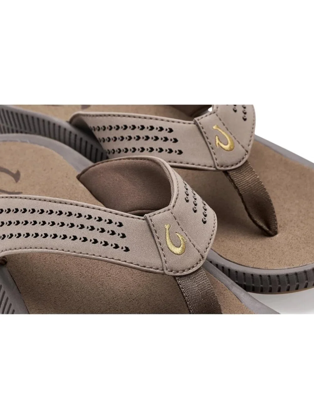Men's Green Mustang Resistant Flip Flops Arch Support Comfort Beach Sandal Shoes